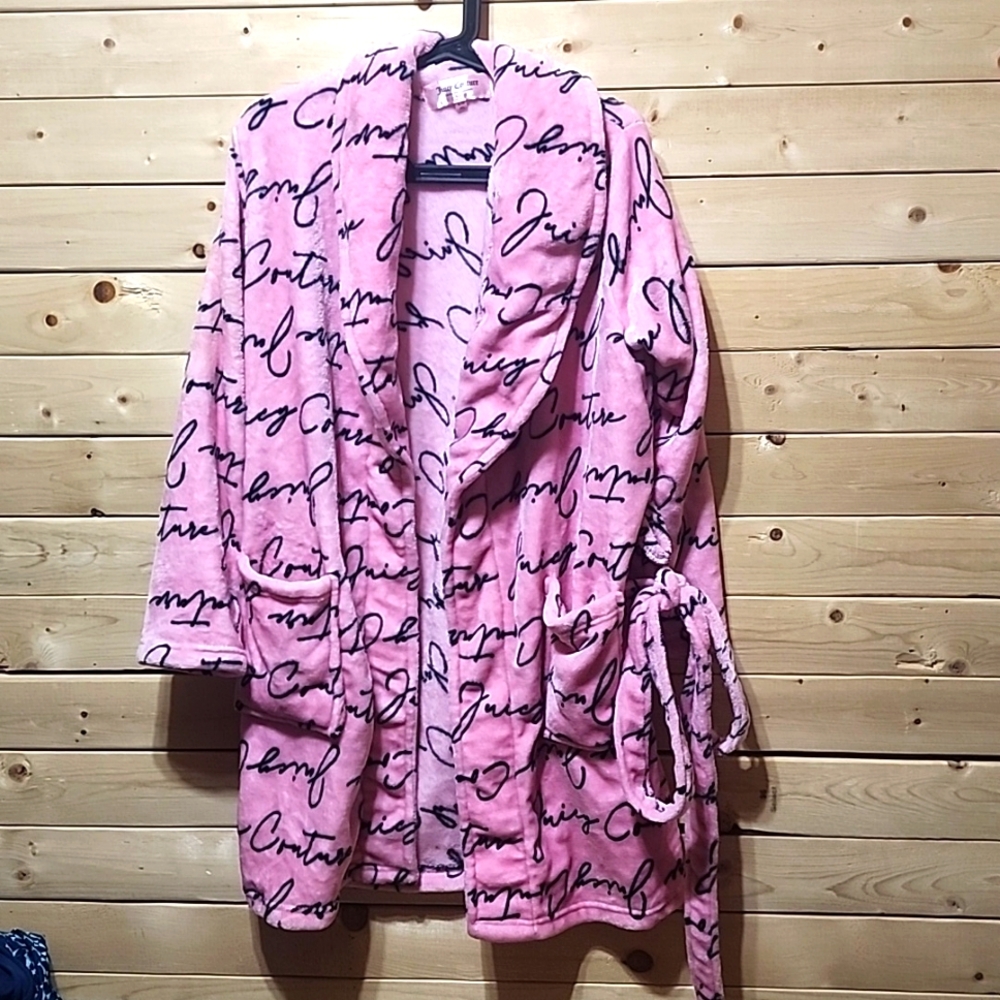 Juicy Couture Purple Logo Fleece Bath Robe size Small/Medium